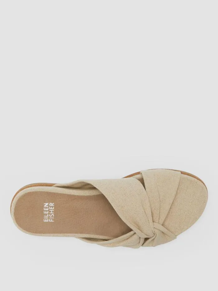 Eileen Fisher Shoes Dello Linen Wedge Sandal Natural 8211 Shop