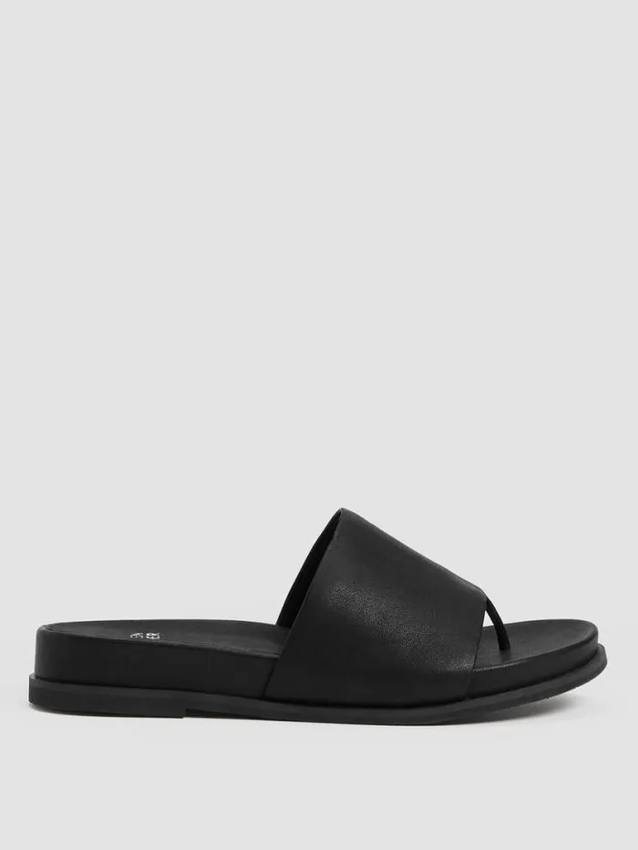Eileen Fisher Shoes Duet Tumbled Leather Sandal Black 8211 Shop