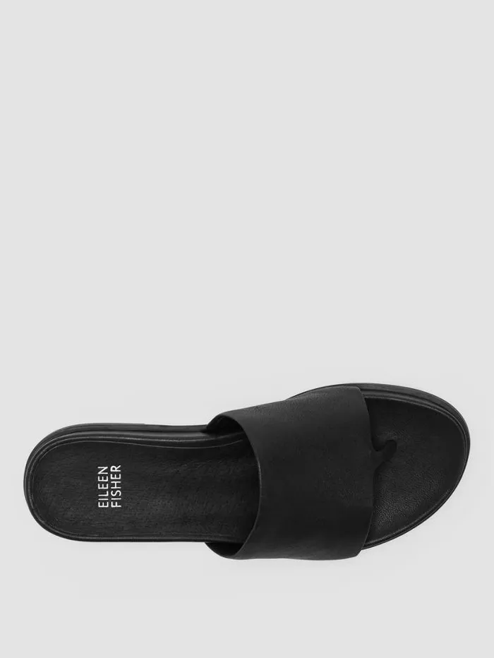 Eileen Fisher Shoes Duet Tumbled Leather Sandal Black 8211 Shop