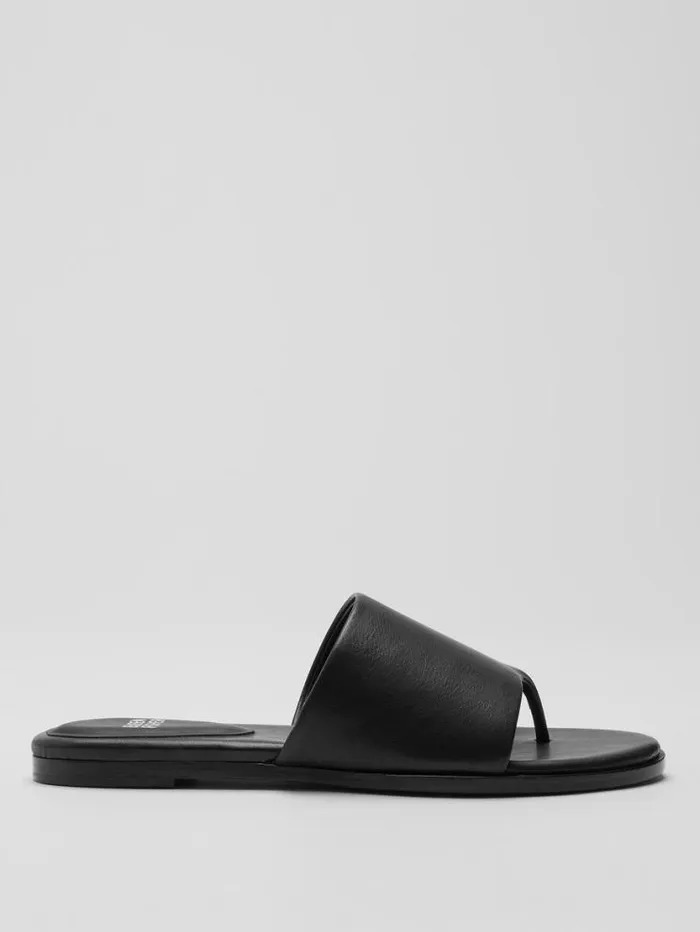 Eileen Fisher Shoes Edge Leather Slide Sandal Black 8211 Shop