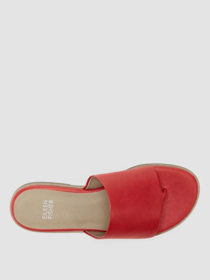 Eileen Fisher Shoes Kore Tumbled Leather Sandal Flame 8211 Shop