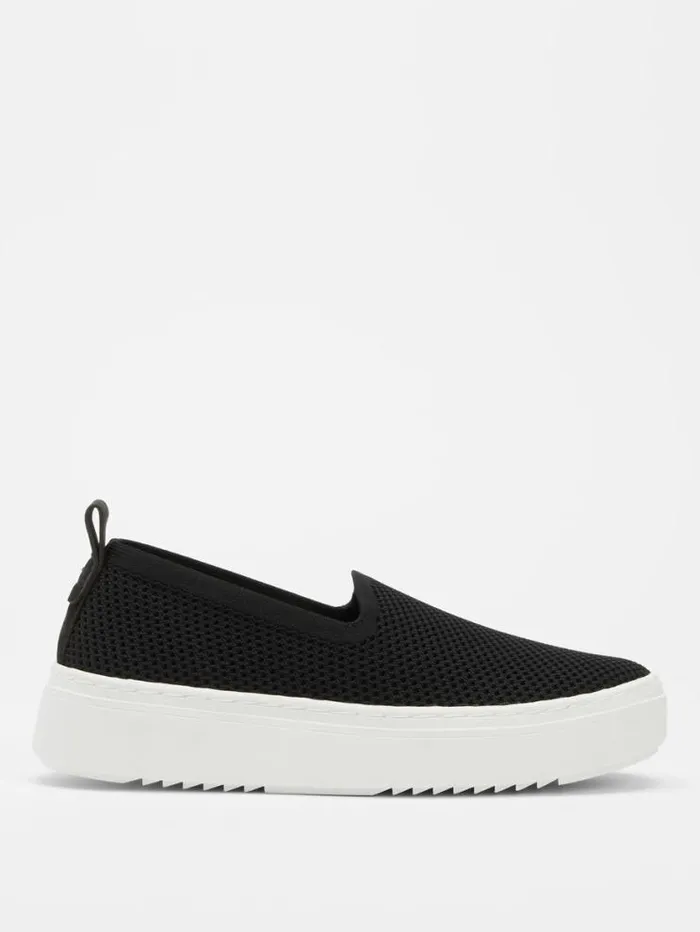 Eileen Fisher Shoes Prosper Platform Sneaker In Recycled Stretch Knit Black 8211 Shop