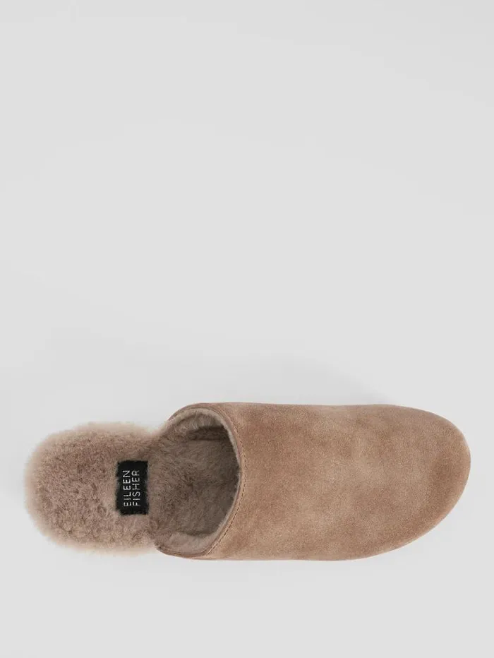 Eileen Fisher Shoes Shearling Clog In Suede Marble 8211 Shop