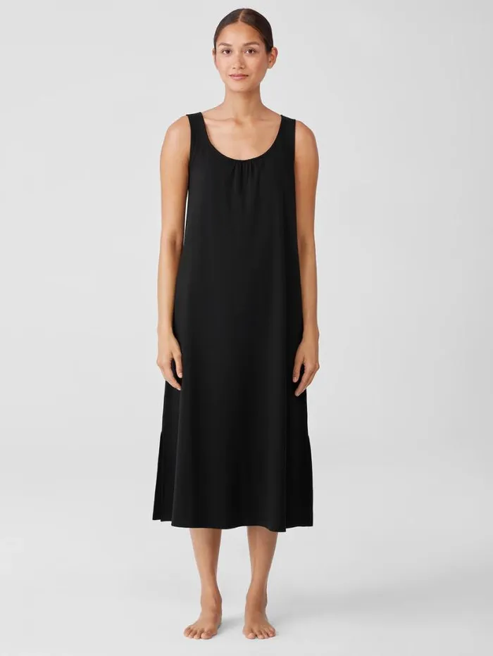 Eileen Fisher Sleepwear Organic Cotton Interlock Scoop Neck Sleep Dress Black 8211 Shop