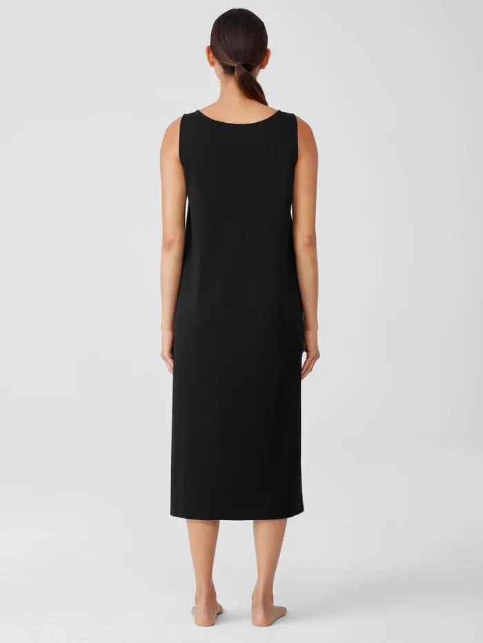 Eileen Fisher Sleepwear Organic Cotton Interlock Scoop Neck Sleep Dress Black 8211 Shop