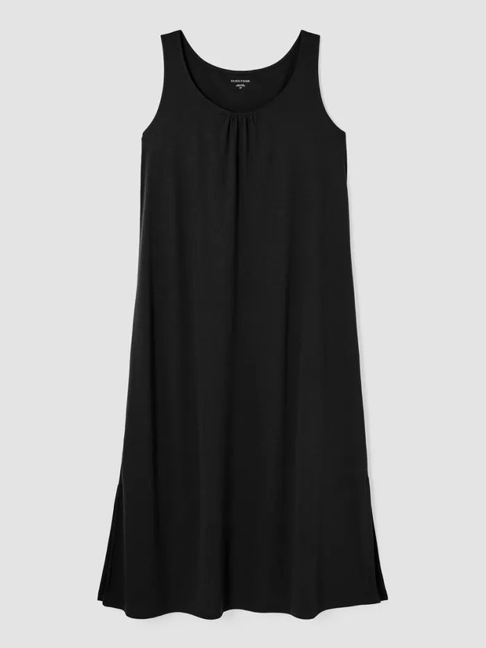 Eileen Fisher Sleepwear Organic Cotton Interlock Scoop Neck Sleep Dress Black 8211 Shop