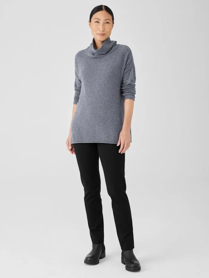 Eileen Fisher Sweaters and Cardigans Cotton And Recycled Cashmere Turtleneck Long Top Ash 8211 Shop