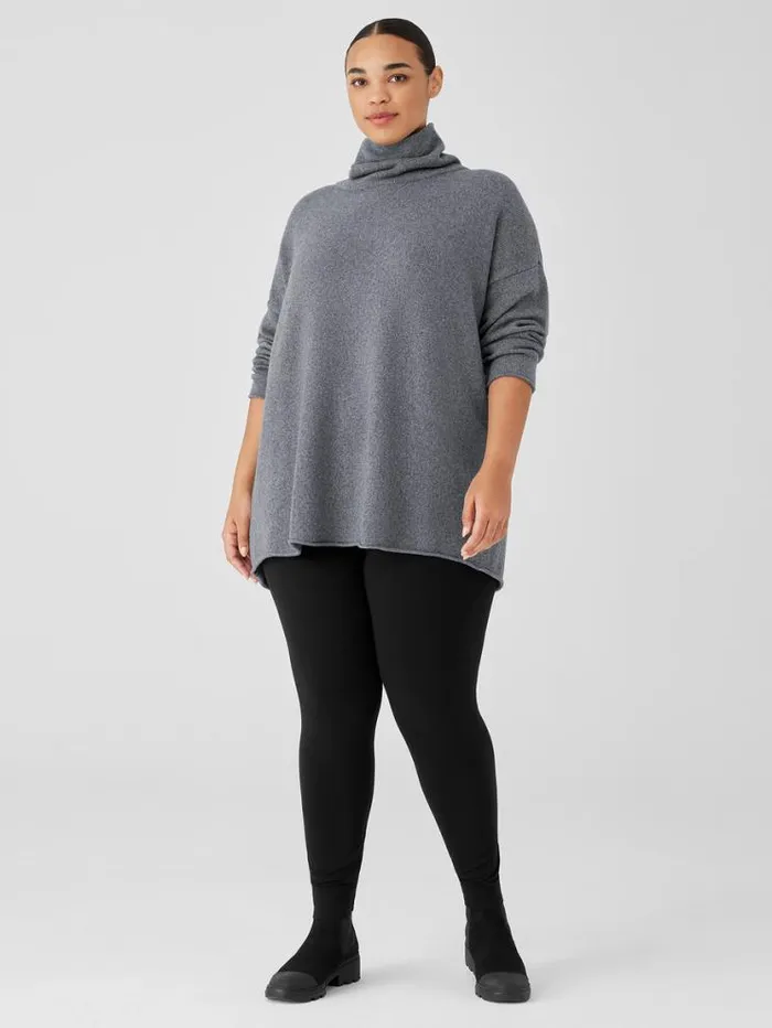 Eileen Fisher Sweaters and Cardigans Cotton And Recycled Cashmere Turtleneck Long Top Ash 8211 Shop