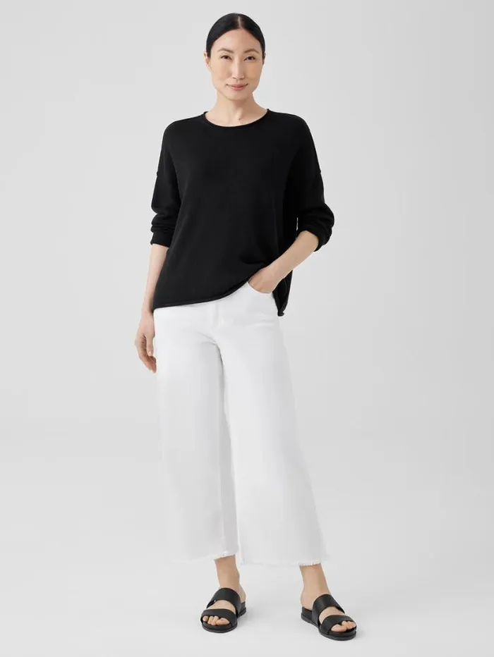 Eileen Fisher Sweaters and Cardigans Peruvian Cotton Blend Crew Neck Top Black 8211 Shop