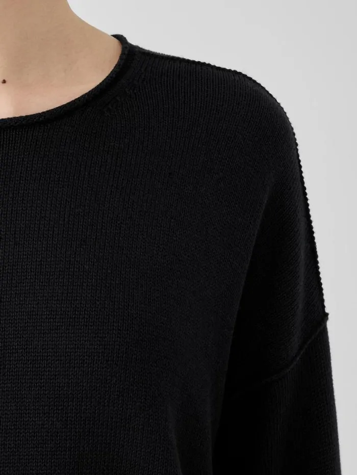 Eileen Fisher Sweaters and Cardigans Peruvian Cotton Blend Crew Neck Top Black 8211 Shop