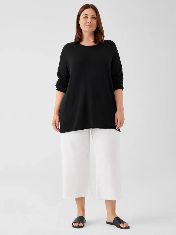 Eileen Fisher Sweaters and Cardigans Peruvian Cotton Blend Crew Neck Top Black 8211 Shop