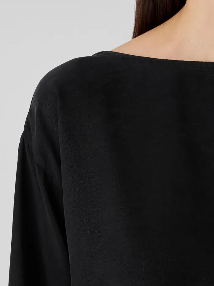 Eileen Fisher Tops and Tees Sandwashed TwillBoxTop Black 8211 Shop