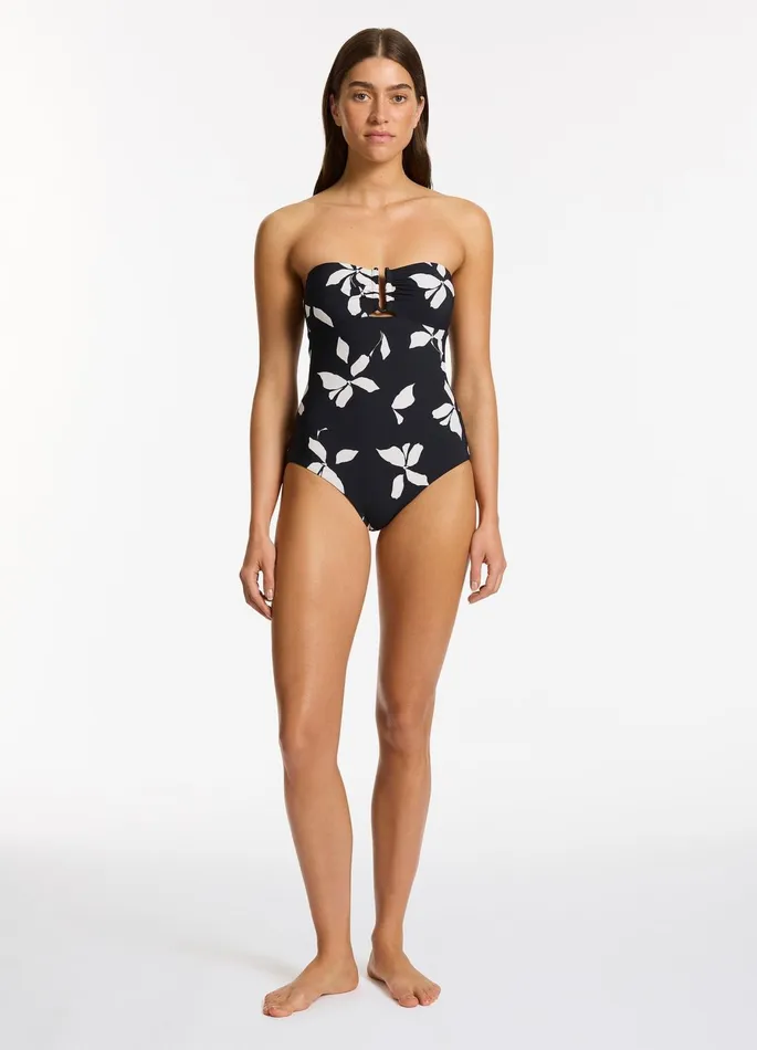 Elora Bloom Bandeau One Piece Black Women JETS Australia Bandeau One Piece