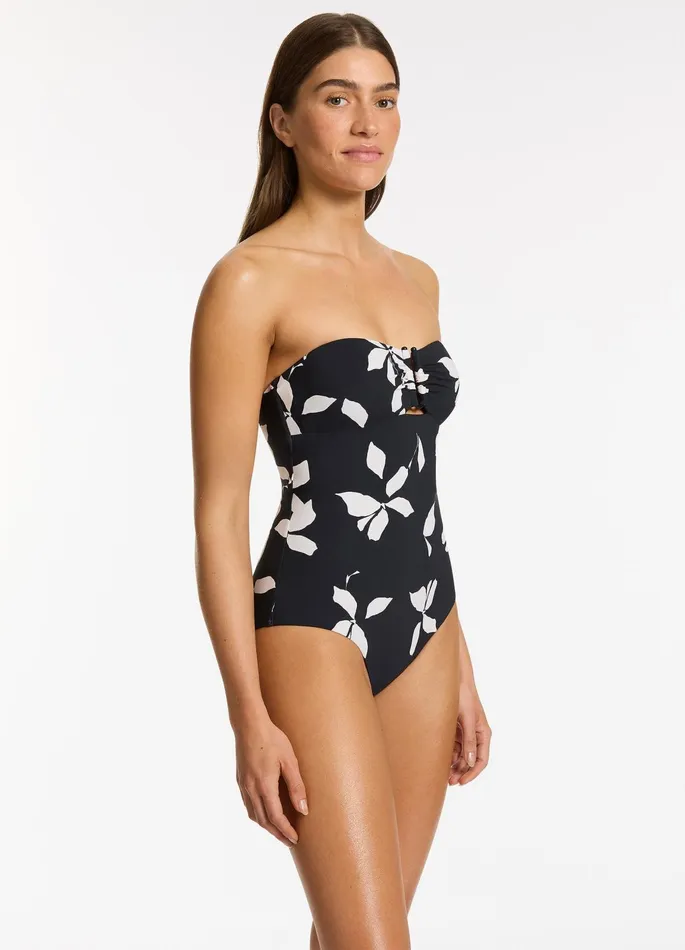 Elora Bloom Bandeau One Piece Black Women JETS Australia Bandeau One Piece