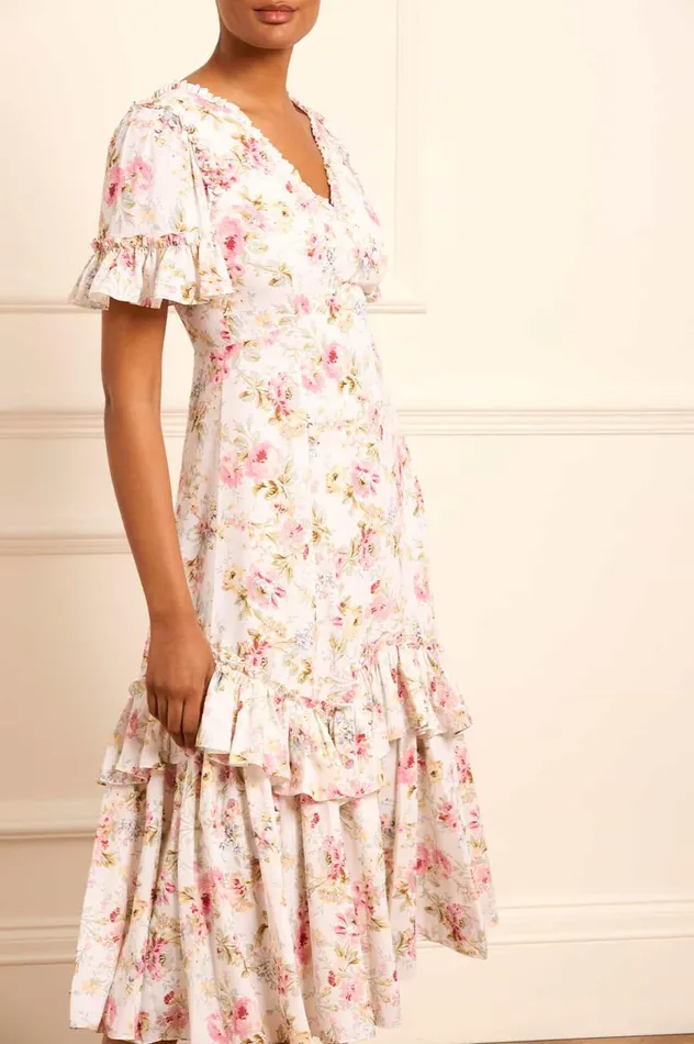 Enchanted Garden Eva Crepe Ballerina Dress Multi Women Needle and Thread Dresses