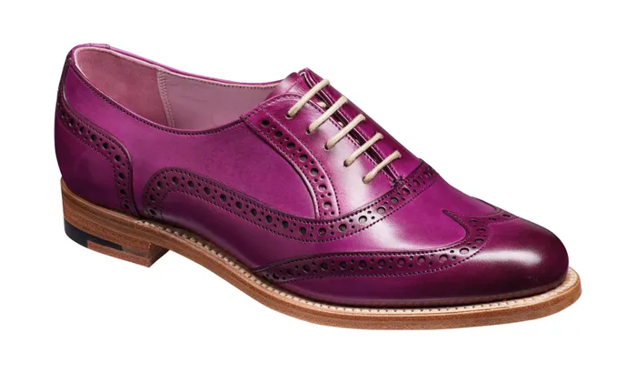 Fearne 8211 Purple Hand Painted Women Barker Shoes Womens Oxfords