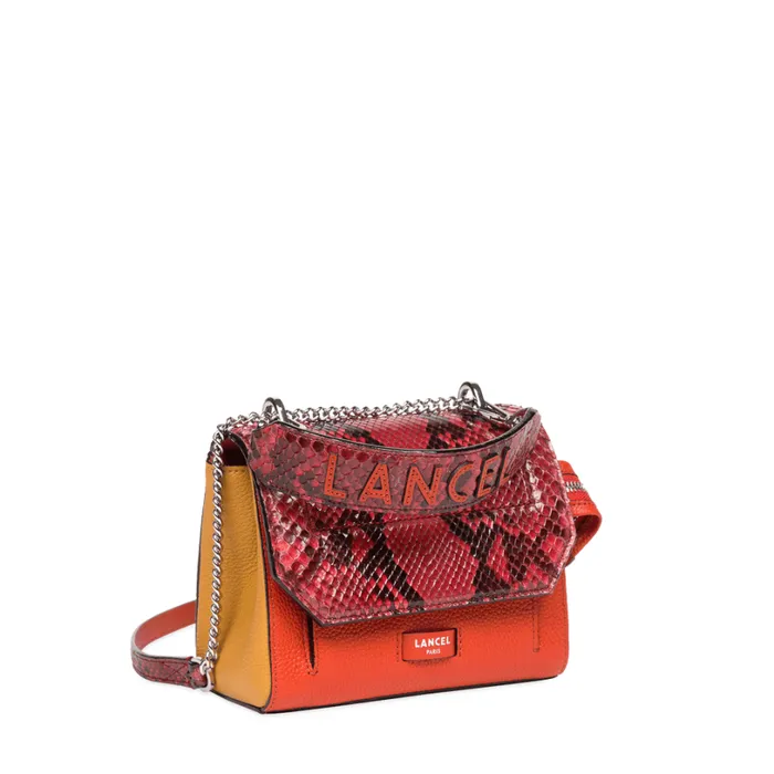 Flap Bag With Handle Multico Carmine Women Lancel Hand Bags Flap Bag With Handle Multico Carmine Women Lancel Hand Bags
