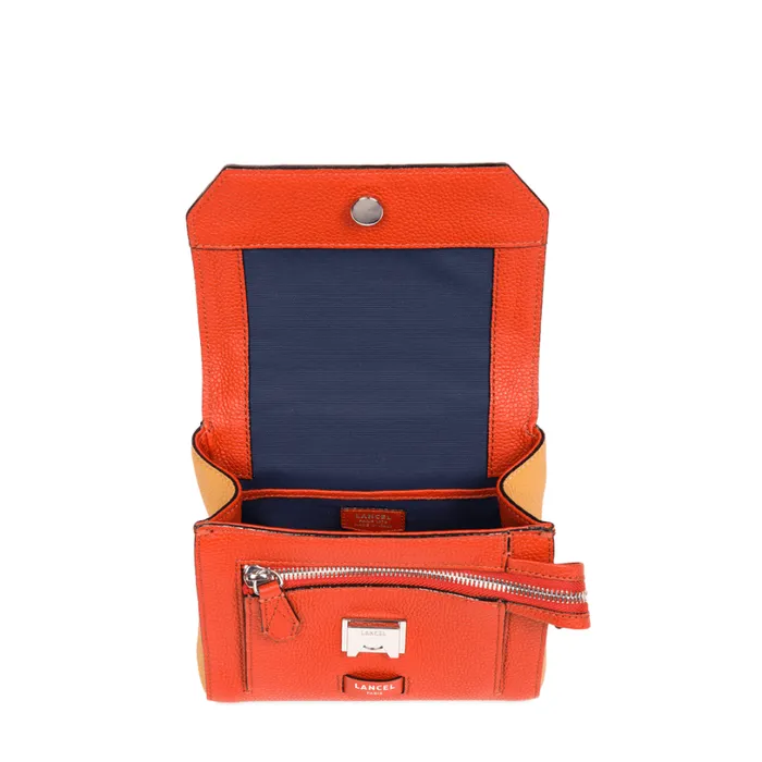 Flap Bag With Handle Multico Carmine Women Lancel Hand Bags Flap Bag With Handle Multico Carmine Women Lancel Hand Bags