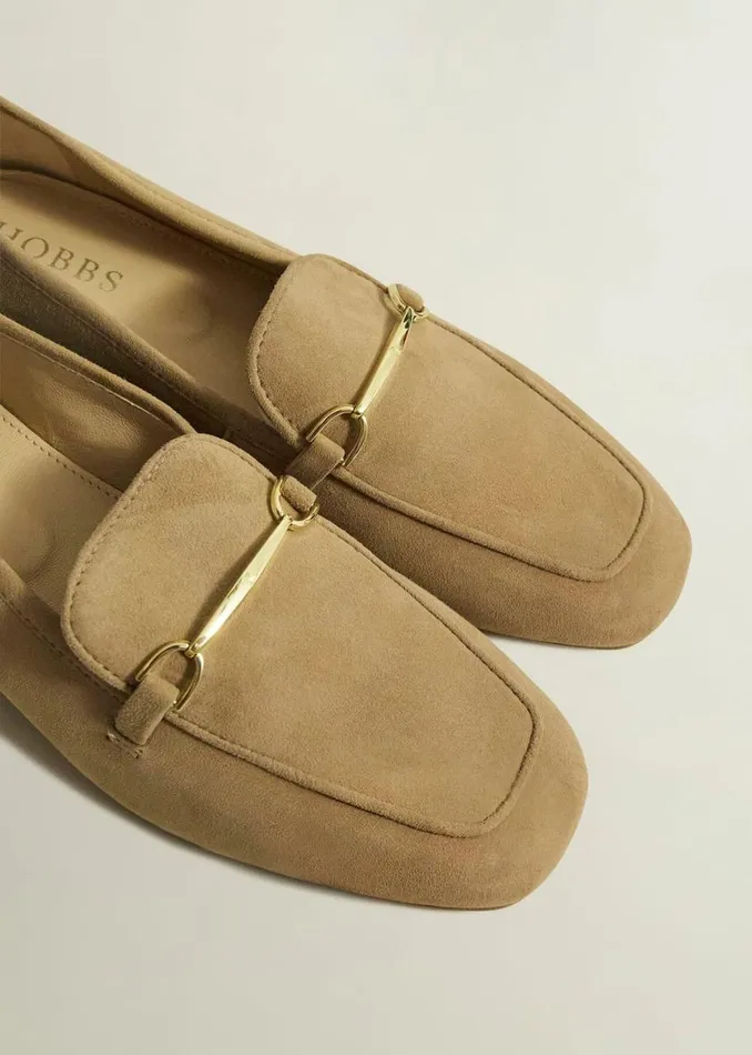 Flats Women HOBBS Raegan Suede Loafers Camel