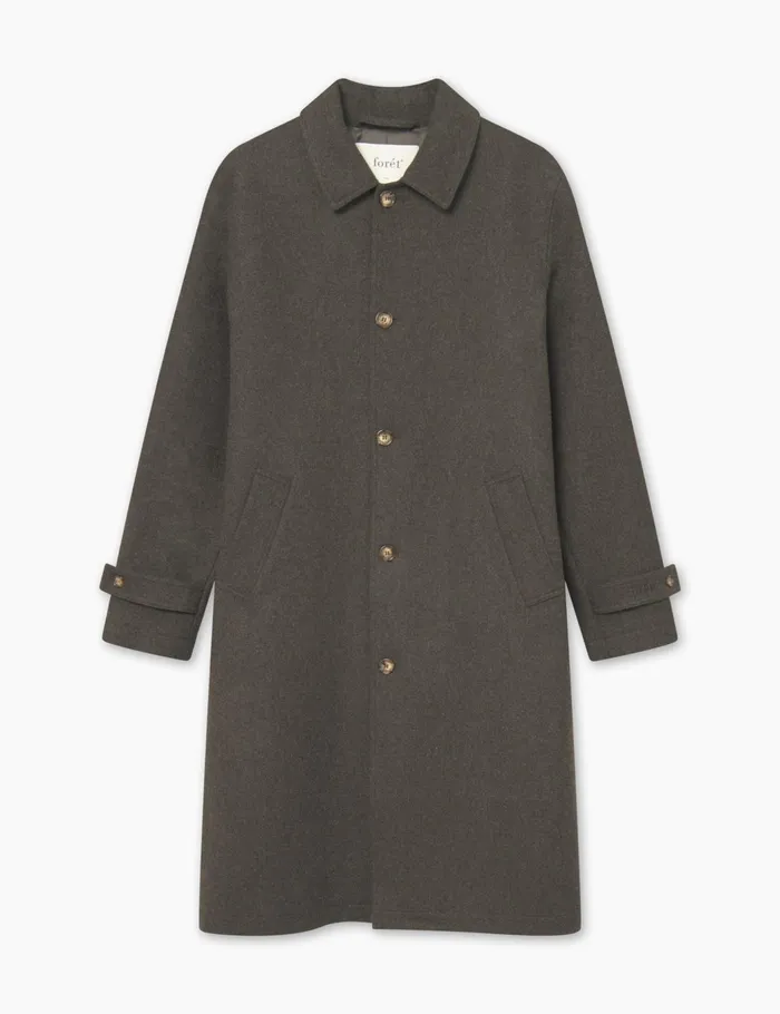 Fort Jackets PINE WOOL COAT Dark Moss Melang 8211 Men
