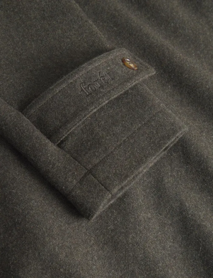 Fort Jackets PINE WOOL COAT Dark Moss Melang 8211 Men