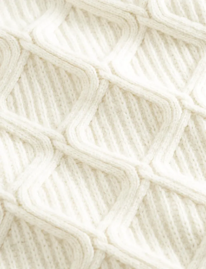 Fort Knitwear BOW CABLE KNIT Cloud 8211 Men Fort Knitwear BOW CABLE KNIT Cloud 8211 Men