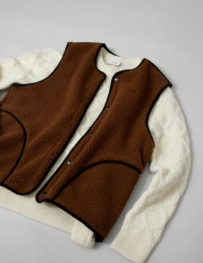 Fort Knitwear BOW CABLE KNIT Cloud 8211 Men Fort Knitwear BOW CABLE KNIT Cloud 8211 Men