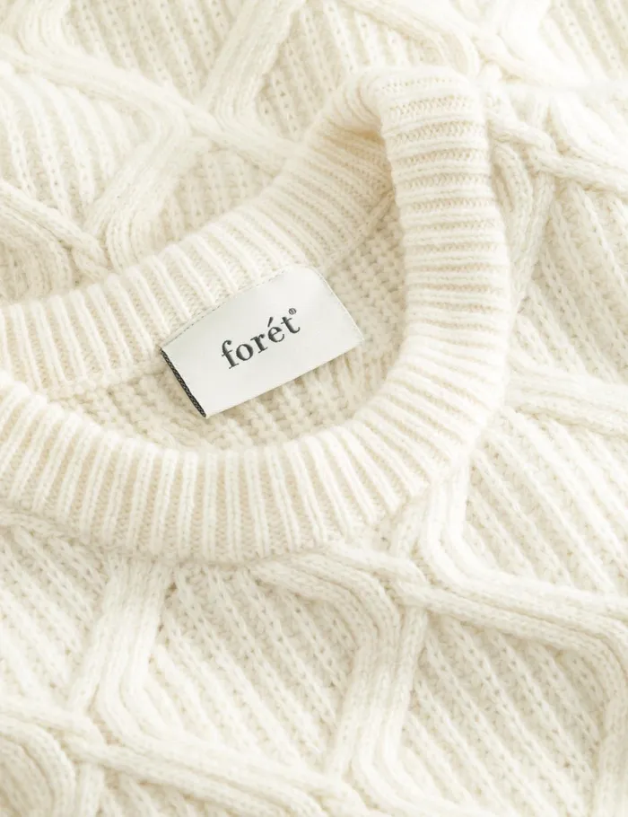 Fort Knitwear BOW CABLE KNIT Cloud 8211 Men Fort Knitwear BOW CABLE KNIT Cloud 8211 Men