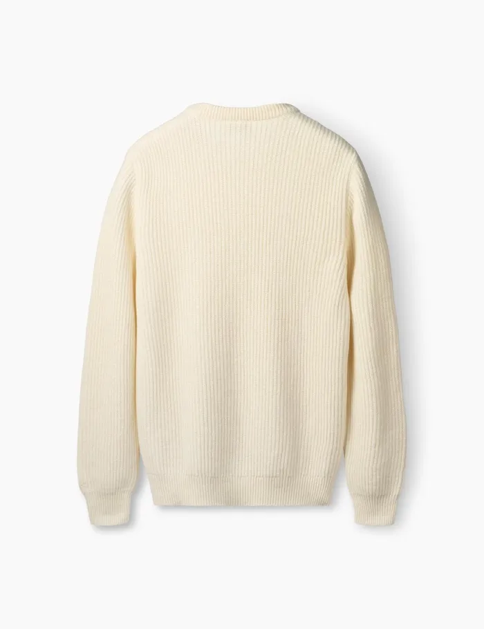 Fort Knitwear BOW CABLE KNIT Cloud 8211 Men Fort Knitwear BOW CABLE KNIT Cloud 8211 Men