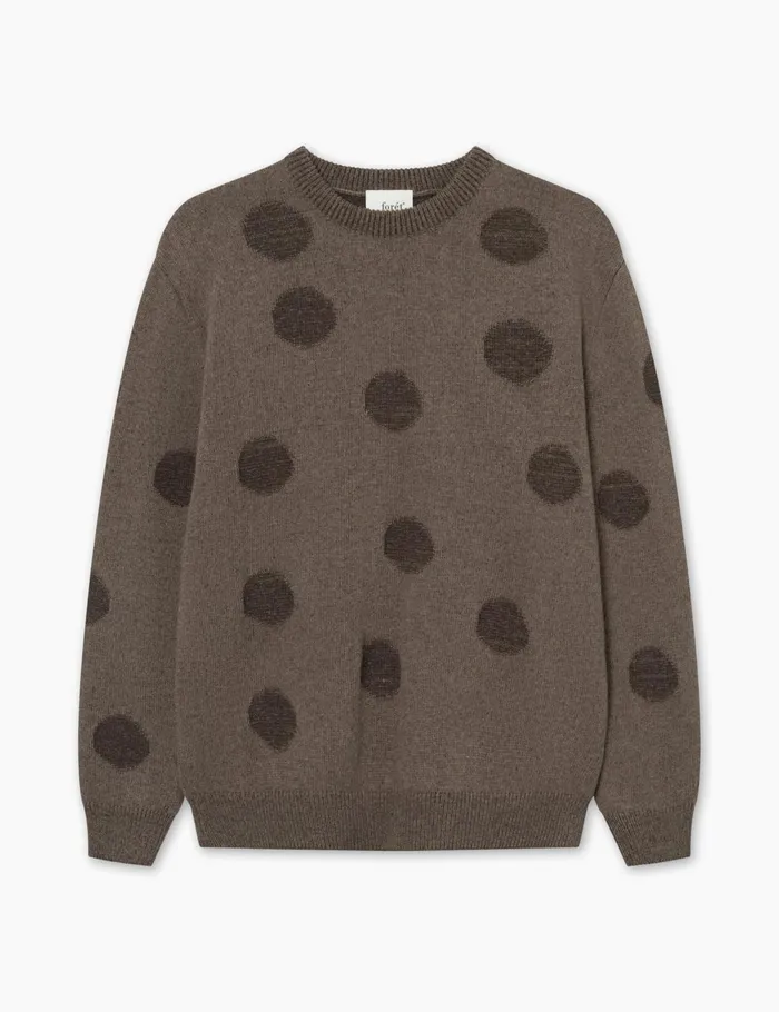 Fort Knitwear CIRCLE JACQUARD KNIT Cold Brown 8211 Men