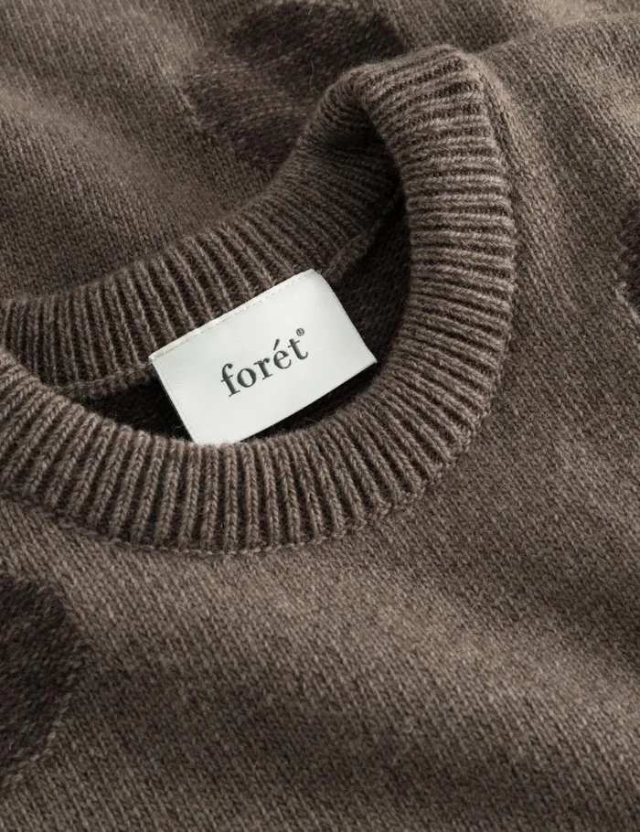 Fort Knitwear CIRCLE JACQUARD KNIT Cold Brown 8211 Men