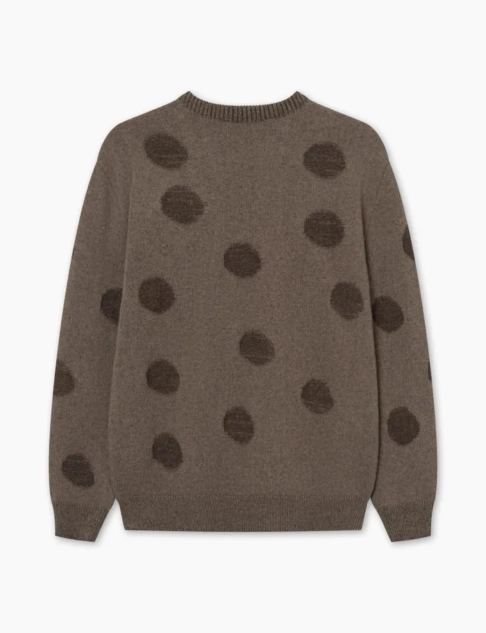 Fort Knitwear CIRCLE JACQUARD KNIT Cold Brown 8211 Men