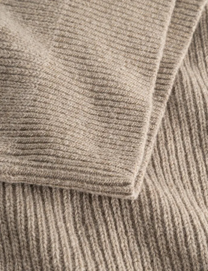 Fort Knitwear MARSH RIB ZIP HIGH NECK Khaki 8211 Men