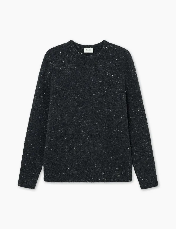 Fort Knitwear MOSS MERINO KNIT Dark Grey Mlange 8211 Men