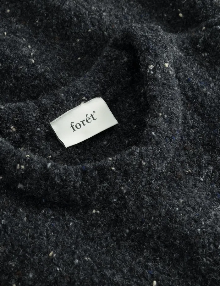 Fort Knitwear MOSS MERINO KNIT Dark Grey Mlange 8211 Men