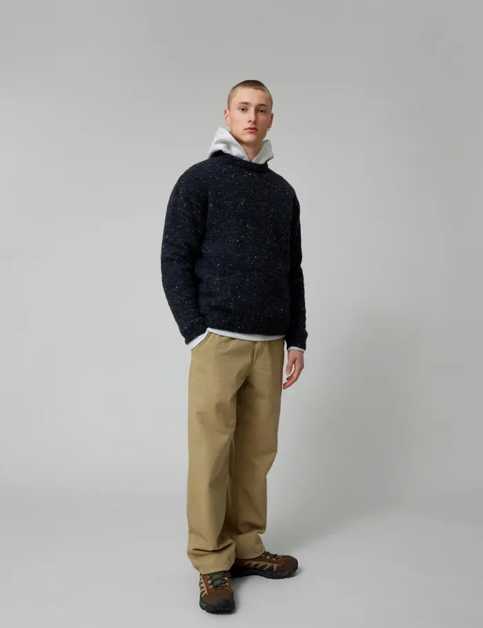 Fort Knitwear MOSS MERINO KNIT Dark Grey Mlange 8211 Men