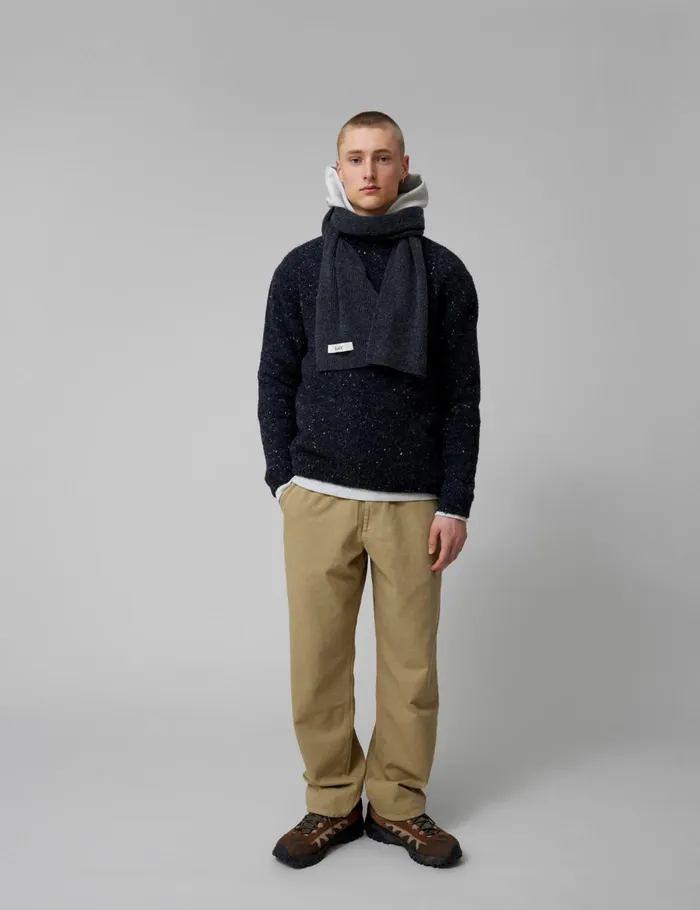 Fort Knitwear MOSS MERINO KNIT Dark Grey Mlange 8211 Men