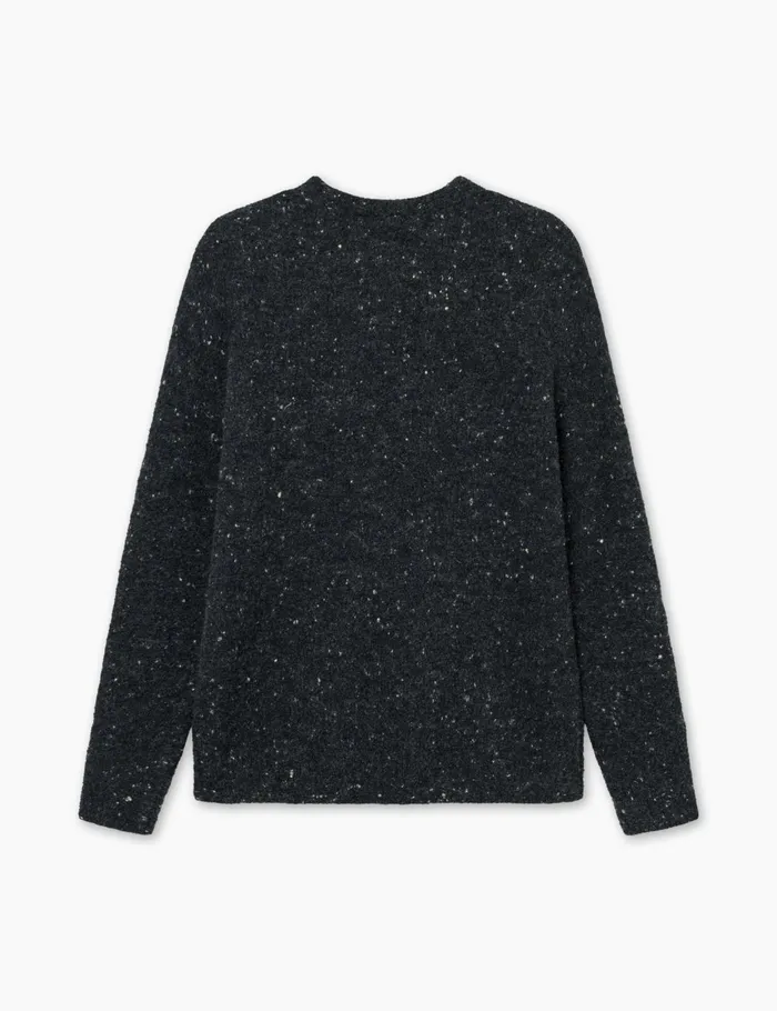 Fort Knitwear MOSS MERINO KNIT Dark Grey Mlange 8211 Men