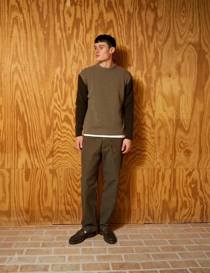 Fort Knitwear RELAX RIB KNIT Stonecold Brown 8211 Men Fort Knitwear RELAX RIB KNIT Stonecold Brown 8211 Men