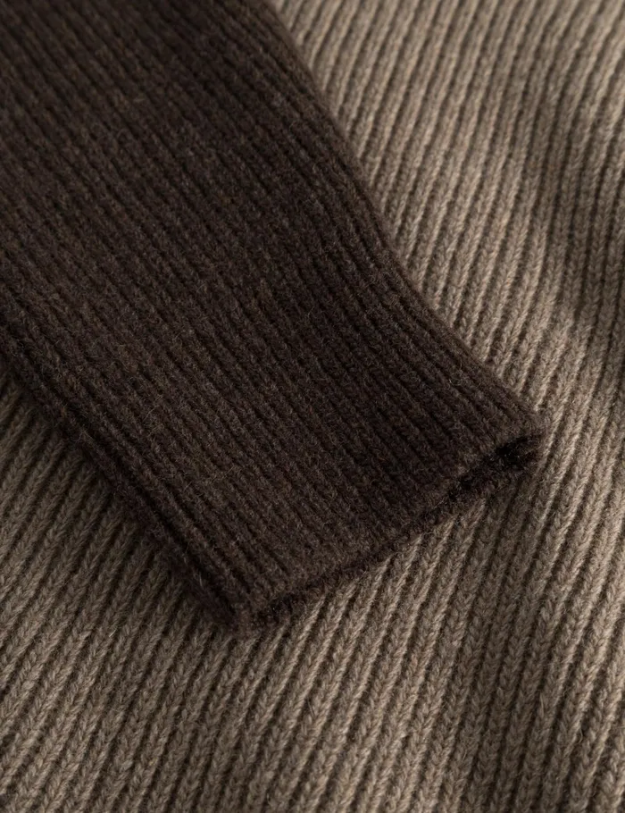 Fort Knitwear RELAX RIB KNIT Stonecold Brown 8211 Men Fort Knitwear RELAX RIB KNIT Stonecold Brown 8211 Men