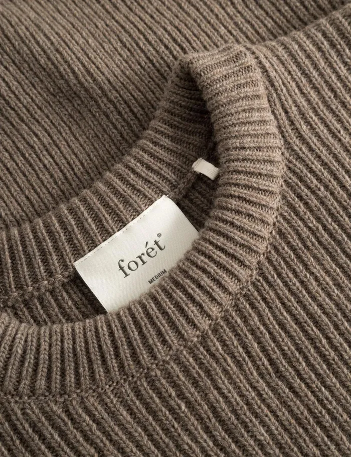 Fort Knitwear RELAX RIB KNIT Stonecold Brown 8211 Men Fort Knitwear RELAX RIB KNIT Stonecold Brown 8211 Men