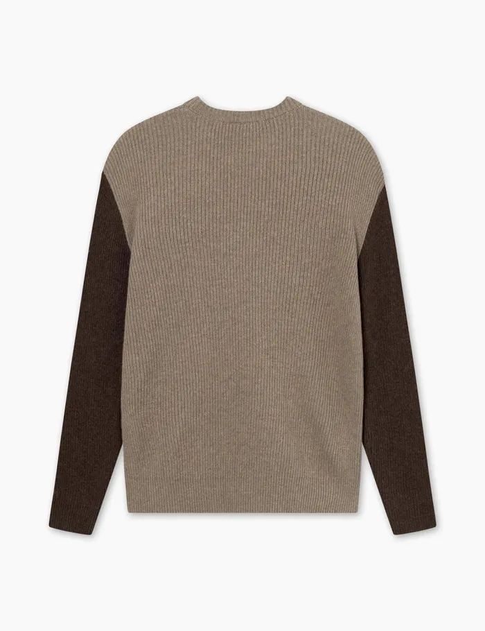 Fort Knitwear RELAX RIB KNIT Stonecold Brown 8211 Men Fort Knitwear RELAX RIB KNIT Stonecold Brown 8211 Men