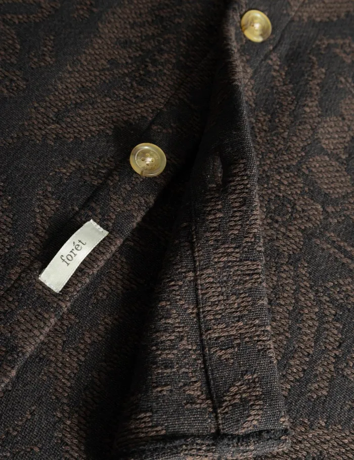 Fort Overshirts MAP JACQUARD SHIRT Cold Brown 8211 Men Fort Overshirts MAP JACQUARD SHIRT Cold Brown 8211 Men