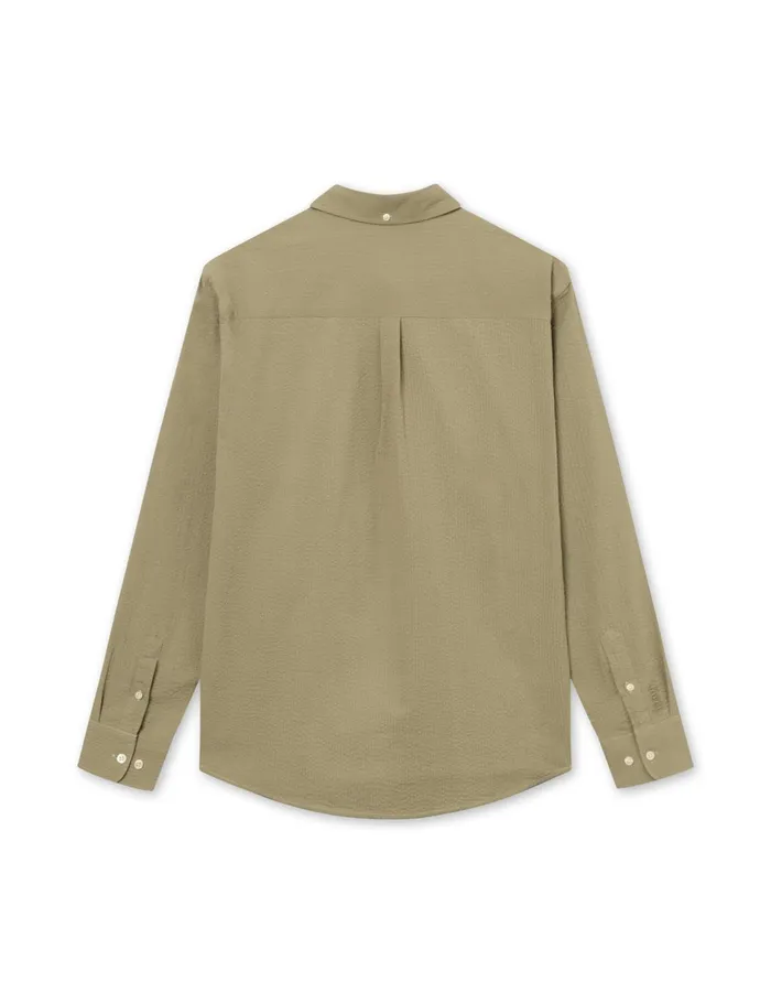 Fort Shirts BUSH SEERSUCKER SHIRT Olive 8211 Men