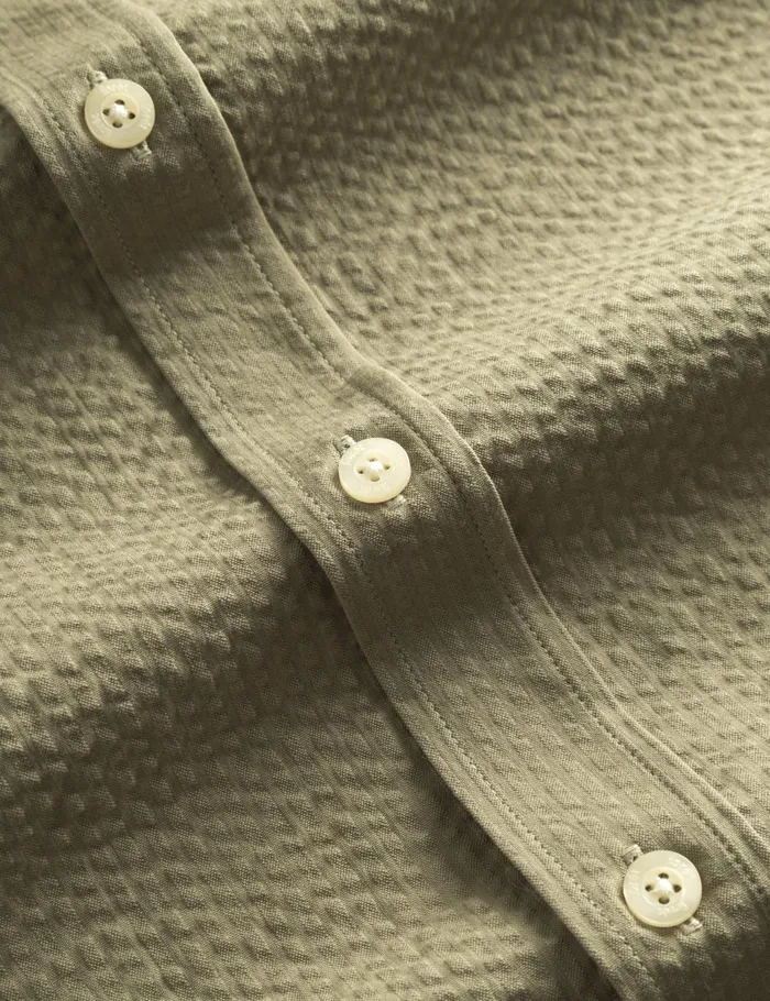 Fort Shirts BUSH SEERSUCKER SHIRT Olive 8211 Men