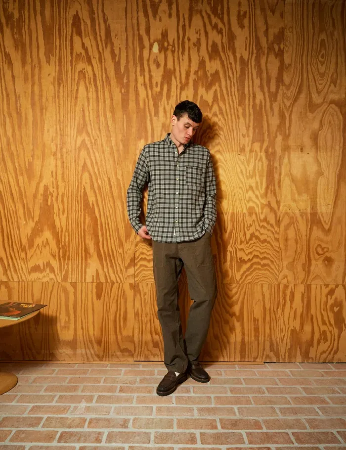 Fort Shirts HORNET SEERSUCKER SHIRT Brown Check 8211 Men