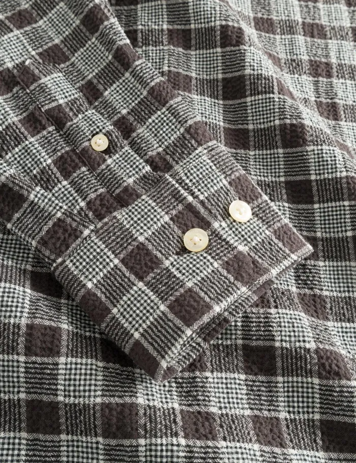 Fort Shirts HORNET SEERSUCKER SHIRT Brown Check 8211 Men