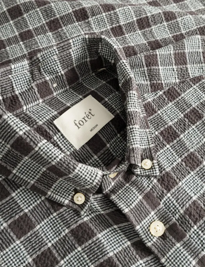 Fort Shirts HORNET SEERSUCKER SHIRT Brown Check 8211 Men