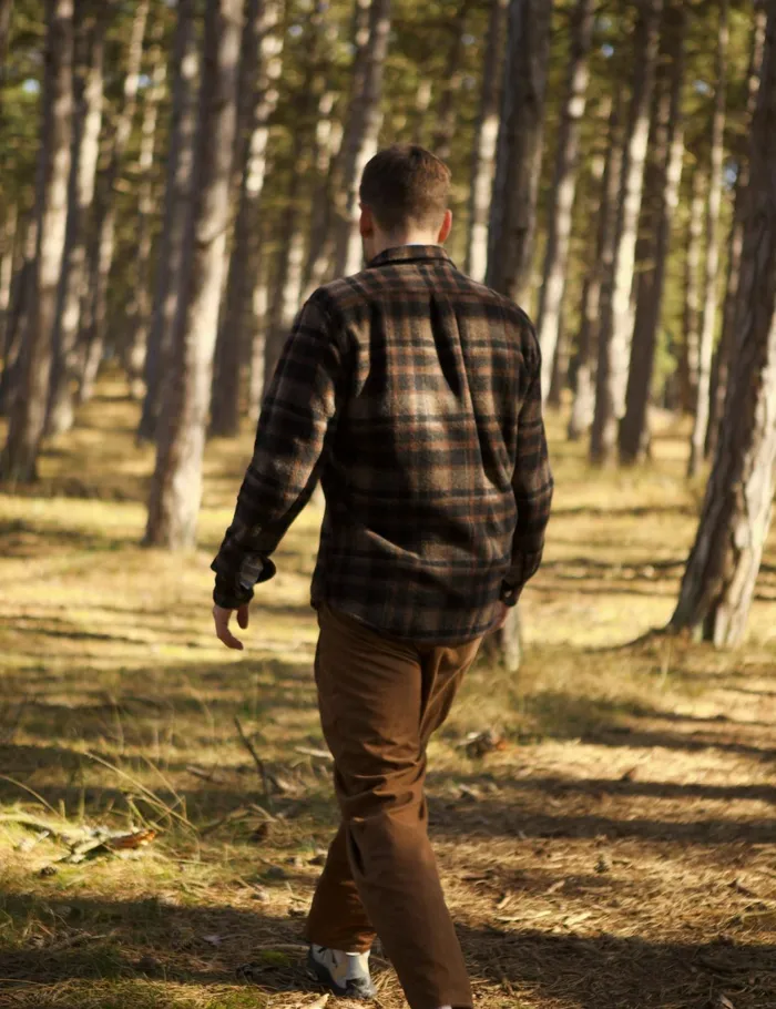 Fort Shirts IVY WOOL OVERSHIRT Brown Check 8211 Men Fort Shirts IVY WOOL OVERSHIRT Brown Check 8211 Men