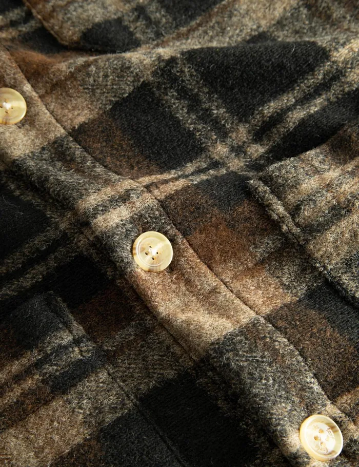 Fort Shirts IVY WOOL OVERSHIRT Brown Check 8211 Men Fort Shirts IVY WOOL OVERSHIRT Brown Check 8211 Men